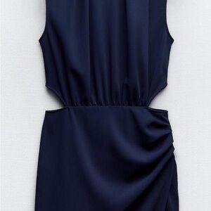 Zara Blue Sleeveless Mini Dress